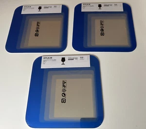 IKEA Hylkje Mirrors Blue Set Of 3 New Sealed 11 3/4 X 11 3/4 Stick On - Picture 1 of 8