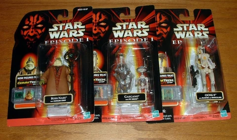 STAR WARS, EP. 1, GASGANO, OOM-9, & BOSS NASS ACTION FIGURES - 1998 - MOC Cover