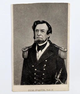 Scheda CDV anni 1860 Andrew Hull Foote US Navy guerra civile - Foto 1 di 3