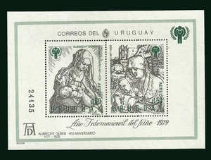 URUGUAY - PINTURA SECA - Mi Bl 43 MNH - Imagen 1 de 1