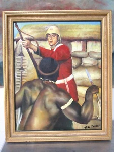 Original TED PETERS Oil Painting of Stanley Baker In the Movie ZULU - Picture 1 of 6