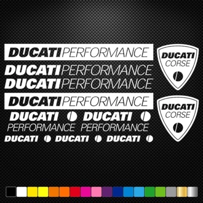 DUCATI PERFORMANCE - 11 Stickers Autocollants Adhésifs Vinyles Moto