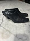 Charlie Horse Artisan Handcrafted Slip-on Cowboy Boots Black Size 7 1/2