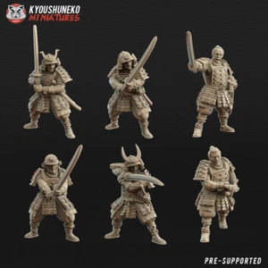 Kyoushuneko Japanese Samurai Swordsmen - Wargames - Resin - Picture 1 of 1