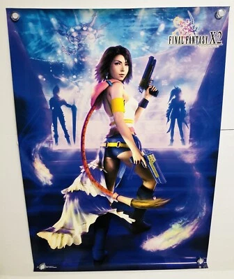 Póster oficial de ventas Final Fantasy X-2 / Yuna: 2003 cuadrado PS2 B2 (rollo: EX Foto 1 de 4