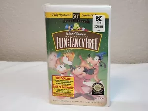 Fun and Fancy Free VHS 1997 Walt Disney Masterpiece 50th Anniversary SEALED NEW - Picture 1 of 6