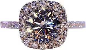 Full Diamond Ring for Women Engagement Ring Jewelry Gifts - Picture 1 of 3