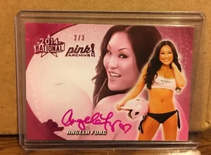 Angela Fong 2014 Benchwarmer National Pink Archive Autograph #2/3 Black Lotus - Picture 1 of 1