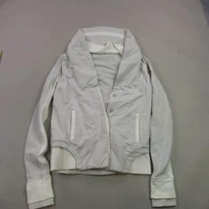 Lululemon Jacket Womens 6 Button Front Long Sleeve Lightweight Pockets Gray - Picture 1 of 10