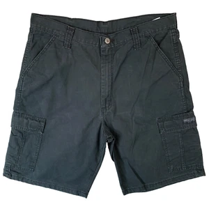 Wrangler Black Cargo Cotton Utility Workwear Shorts Men's Size 34 - Picture 1 of 17