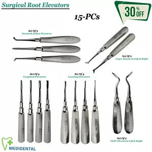 SURGICAL Extracting Instruments Dental Root Luxating Elevators Oral Surgery Set - Picture 1 of 34