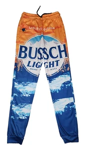 Pantalones deportivos Busch Light naranja/azul talla M nuevos sin etiquetas - Imagen 1 de 5