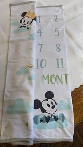 DISNEY Mickey and Minnie Mouse Milestone BLANKET no marker(148) - Picture 1 of 7