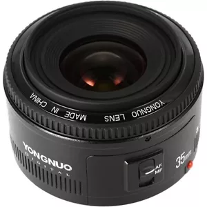 Lente de enfoque automático gran angular fija Yongnuo 35 mm F2/F2N para réflex digital Nikon Canon - Imagen 1 de 14