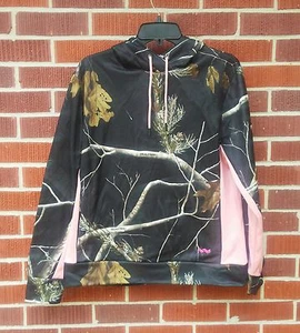 Walls Outdoor Goods Women's Medium Black/Pink Camouflage Hoodie Pullover - Picture 1 of 6