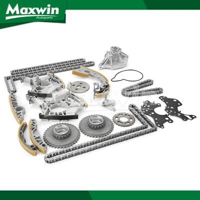 Kit de cadena de distribución bomba de agua compatible 05-09 Audi A4 Quattro A6 Quattro A4 A6 3,2 L Foto 1 de 4