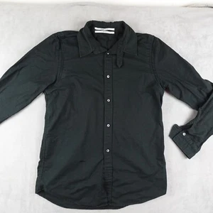 Robert Geller Button Down Shirt Mens 50 Black Long Sleeve Made in Japan - Picture 1 of 17
