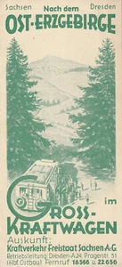 Prospekt Bus alt Grosskraftwagen Eillinie Dresden Teplitz Dresden Glashütte - Bild 1 von 6