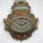 Vintage Lux Deluxe Louis Xvi Fob Wind Up Clock Syroco For Parts Or Restore