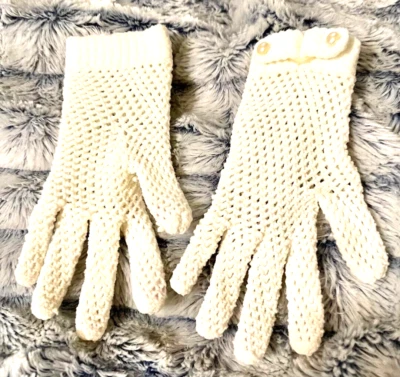 Raro Vintage Años 40 Guantes de Vestir Blanco Iglesia Drama Disfraz High Tea Juegos con disfraces Foto 1 de 3