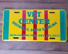 Vet Center Greenville South Carolina License Plate Tag
