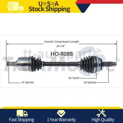 Eje delantero izquierdo CV eje articulado para Acura CL 2,3 L 1999 1998 1997 Foto 1 de 2