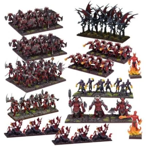 KoW Forces of the Abyss Mega Army King of War Mantic Games Armee des Abgrunds - Foto 1 di 1