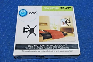 SOPORTE TV PARED LCD PANEL PLANO MOVIMIENTO COMPLETO SOPORTE PARA 32-47 PULGADAS 77LBS NUEVO - Imagen 1 de 5