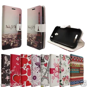 Diary-Style Folio Faux Leather Cover w/Stand Case for ZTE Grand X 3 Z959 Warp 7 - Bild 1 von 49