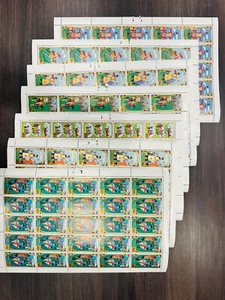 Sello antiguo de Mongolia MNH Hoja completa: deporte tradicional, equitación, tiro con arco, wre - Imagen 1 de 1