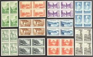 US 1935 Sc#756-765 Set of 10 Imperf Line Blocks of 4 MH NGAI National Parks - Picture 1 of 2