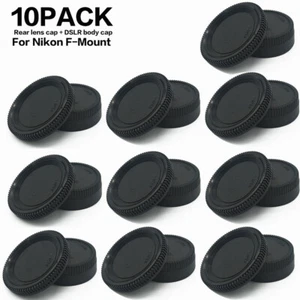 10PCS Body Front +Rear Lens Cap Cover For Nikon AF AF-S Lens DSLR F-Mount Camera