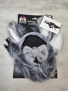 Discontined Halloween Instant Cat Costume Gray Tail Ear NWT Sparkle Bow Headband - Picture 1 of 8