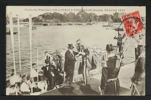 SUECIA 22-ESTOCOLMO -Visite du Président FALLIERS á ESTOCOLMO (Suede), 24 juilles - Imagen 1 de 2