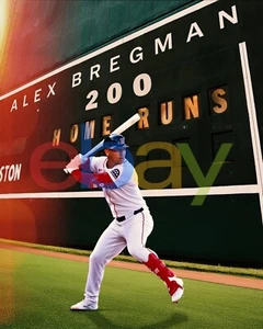 Foto de béisbol Alex Bregman 200 carreras jonrones collage Medias Rojas de Boston 8x10 MLB - Imagen 1 de 1