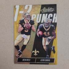 2018 Panini Absolute - One Two Punch Gold Shimmer! Drew Brees, Alvin Kamara