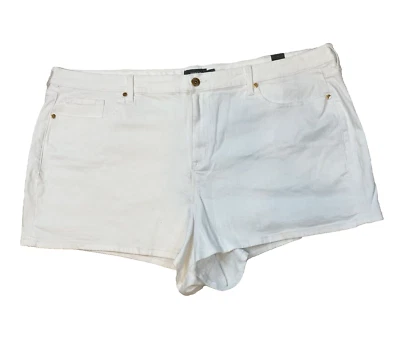 Pantalones Cortos Torrid Para Mujer Blancos Demin Talla Grande 28 Cintura Alta Bolsillos Nuevos con Etiquetas $49.50 Foto 1 de 4