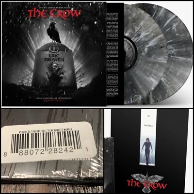 THE CROW Score Deluxe 2x LP Marble Vinyl w/ Poster 500 SEALED Graeme Revell - Image 1 of 4