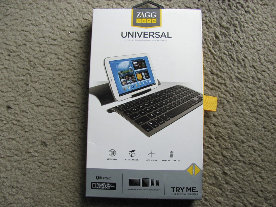New ZAGG ZAGGkeys Universal Bluetooth Keyboard & Stand for All Bluetooth Devices - Image 1 of 4