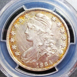 1834 50C Bust Half Dollar PCGS AU Details Cleaned. - Picture 1 of 4