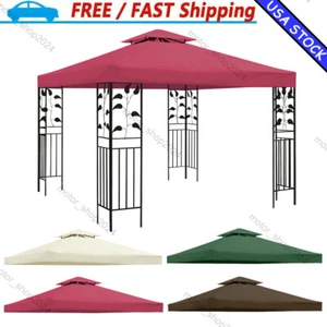 10'x10' Gazebo Canopy Top Replacement 1/2 Tier Patio Outdoor Sunshade Cover UV30 - Picture 1 of 28