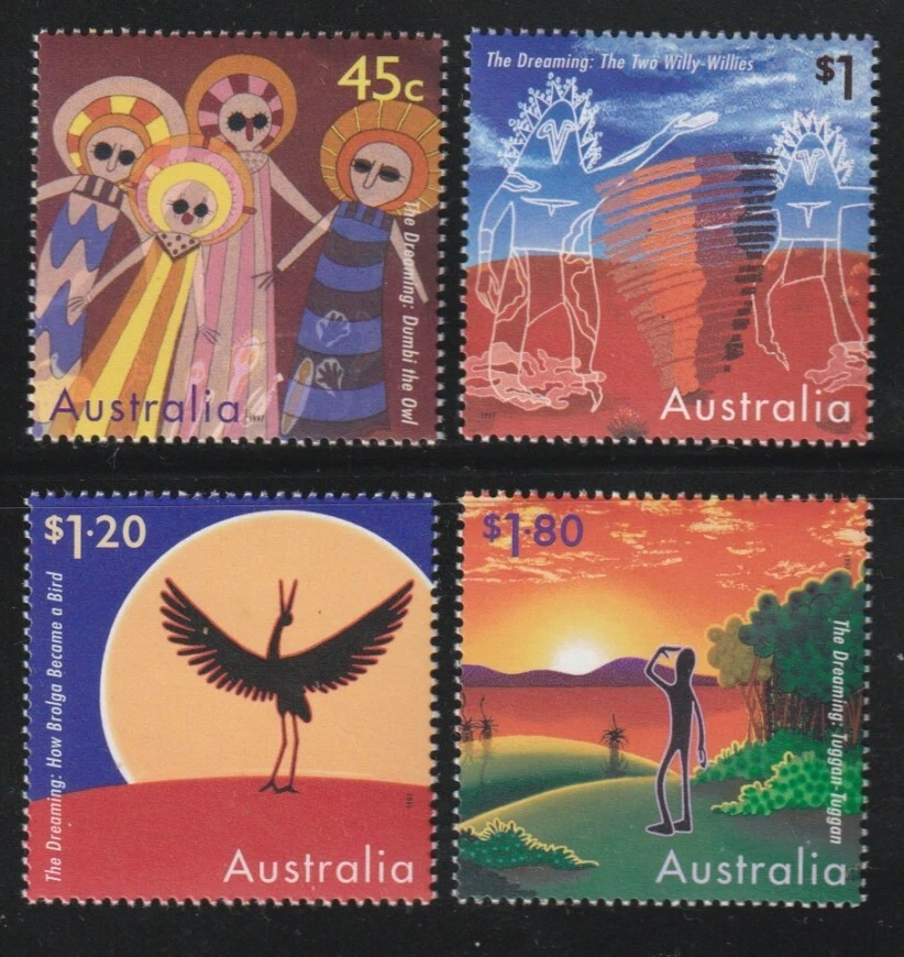 Australia 1997 Sc # 1608-11 Historias de animación MNH OG Foto 1 de 1