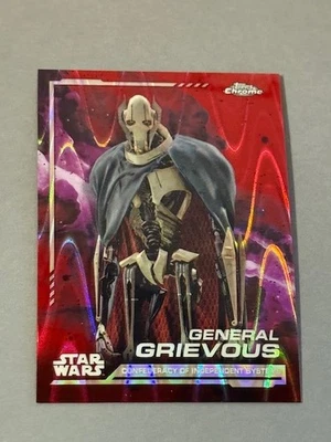 General Grievous Lava Red Wave Refractor Star Wars 2024 Topps Chrome Insert sp - Image 1 of 2