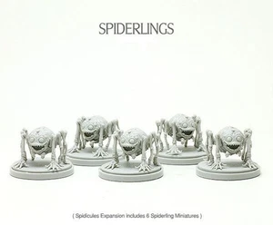 Resin Kit 708 Kingdom Death 6 Spiderlings (in Spidicules sprues) 30mm Base Size - Picture 1 of 1