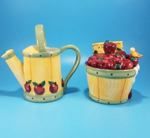 Dickson’s Sugar Bowl Creamer Set Karla Dornacher You Are The Apple Of God's Eye - Picture 1 of 9
