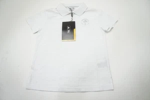 Adidas Climalite Polo Wequetonsing Club1896 Boys Medium White W/Logo 655B 944010 - Picture 1 of 4