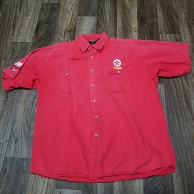 Vintage 90s NASCAR #28 Red Button Down Shirt Competitive view size XL (Faded) - Image 1 of 4
