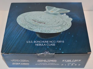 EAGLEMOSS STAR TREK USS BONCHUNE NCC-70915 NEBULOSA CLASE XL CON CARGADOR - Imagen 1 de 7