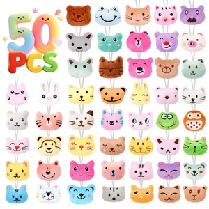 VISATOR 50pcs Mini Stuffed Animals Keychains– Small Plush Toys Bulk for Claw ... - Picture 1 of 7