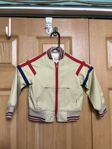 VTG Boys Jacket Size 4. 80’s Stranger Things Style. Tan Red Blue. - Picture 1 of 13